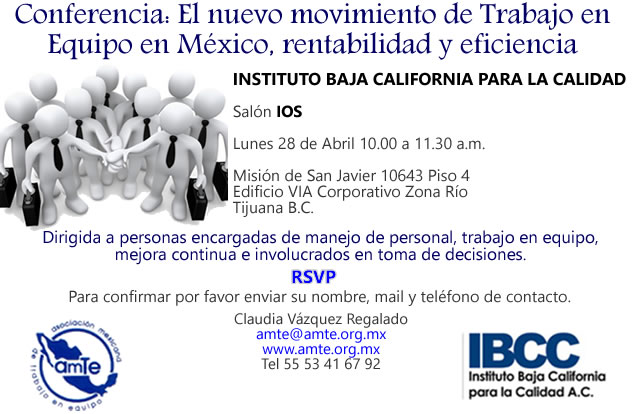 Conferencia: El nuevo movimiento de Trabajo en Equipo en México, rentabilidad y eficiencia