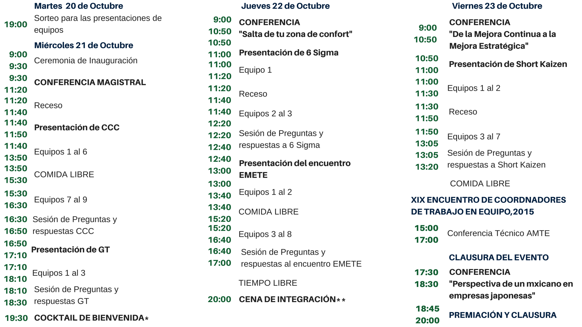 Programa de Actividades